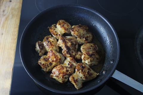 Clementine-Glazed Chicken Thighs - Step #4 Cook & glaze the chicken