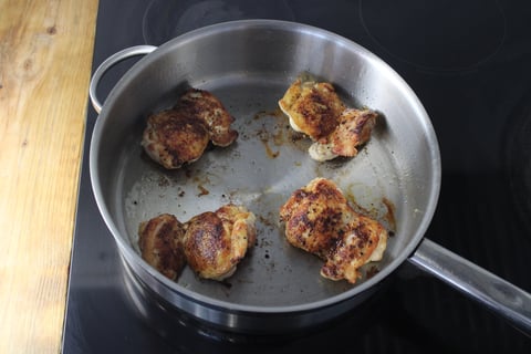 Greek-Style Chicken, Feta & Rice Skillet - Step #1 Start the chicken