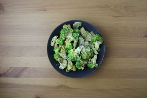Roasted Romanesco & Beets over Midnight Rice - Step #5 Dress the vegetables