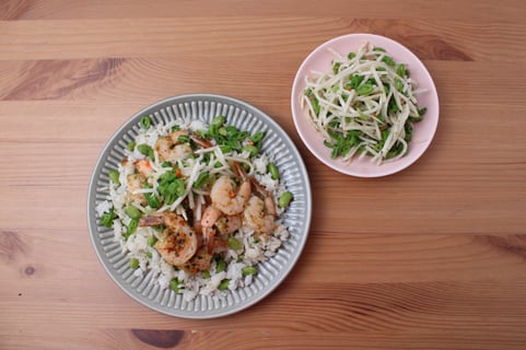 Pan-Fried Shrimp - Step #5 Plate your dish