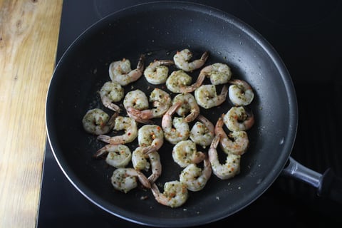 Pan-Fried Shrimp - Step #1 Cook the shrimp