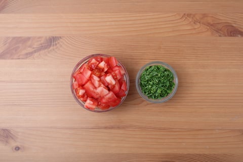 Chicken Shawarma Bowls with Tomato-Parsley Salad - Step #2 Mise en place