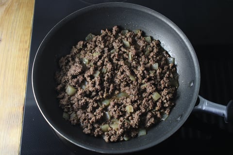 Ground Beef Hachis Parmentier - Step #2 Cook & coat the beef
