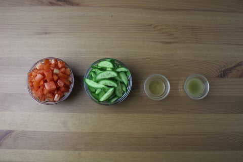 Greek-Style Chicken Thighs with Charred Lemon - Step #3 Mise en place