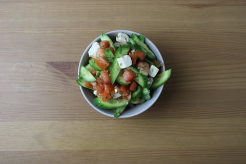 Greek-Style Chicken Thighs with Charred Lemon - Step #4 Make the salad