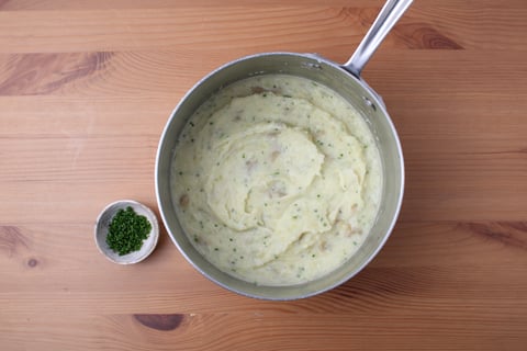 L’Artisan: Filets Mignons with Garlic-Braised Kale - Step #1 Make the mash