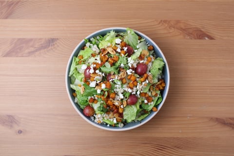 Yia-Yia’s Roasted Grape, Squash & Almond Salad - Step #6 Plate your dish