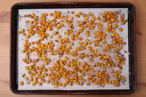 Yia-Yia’s Roasted Grape, Squash & Almond Salad - Step #1 Start the squash