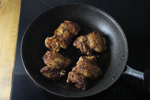 Protein Swap | West African-Inspired Peanut Chicken Thighs - Step #2 Cook the chicken