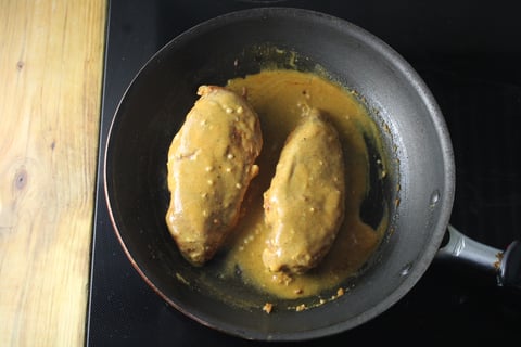 Protein Swap | West African-Inspired Peanut Chicken Thighs - Step #4 Coat the chicken