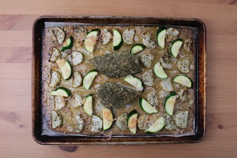 Carb-Wise: Greek-Spiced Lemon & Chicken Traybake - Step #3 Finish the traybake