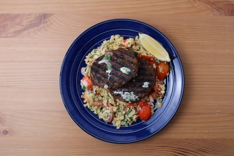 BBQ Impossible™ Beef Biftekia - Step #6 Plate your dish
