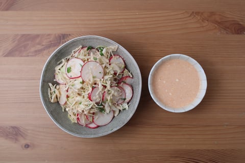 Tropical Buddha Bowls - Step #4 Make the chili mayo & slaw