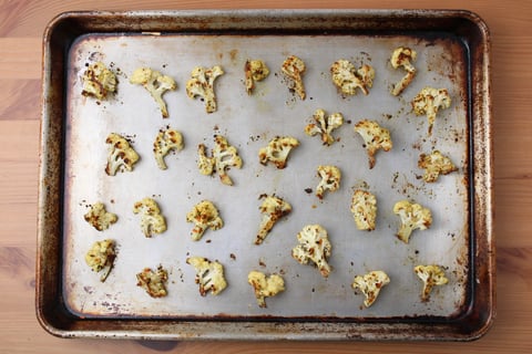 Creamy Cauliflower & Leafy Greens Gemelli - Step #1 Roast the cauliflower