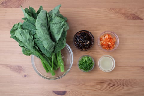 Spicy BBQ Tofu & Asian Green Bowls - Step #2 Mise en place
