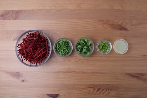Quinoa, Veggie & Apple Bowls - Step #3 Mise en place