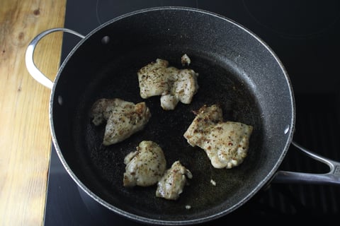 Romanian-Style Chicken in Tangy Cream Sauce - Step #2 Start the chicken