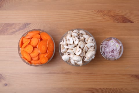 Romanian-Style Chicken in Tangy Cream Sauce - Step #3 Mise en place