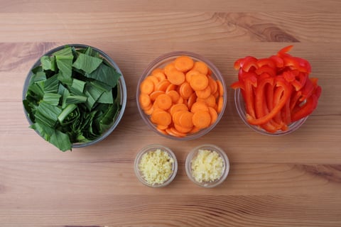 Vegan Mee Goreng with Fresh Shanghai Noodles - Step #2 Mise en place