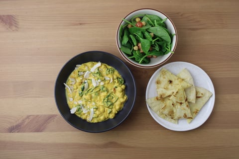Tomato & Chickpea Coconut Curry - Step #6 Finir le cari et servir