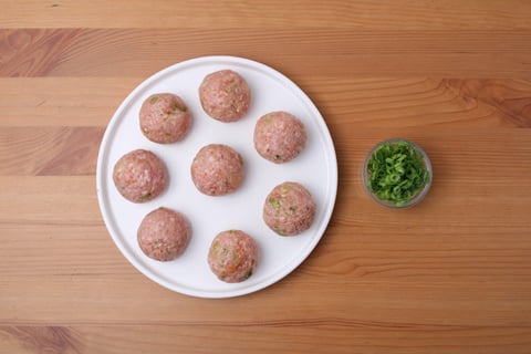 Vietnamese-Style Caramel Pork Meatballs - Step #2 Mise en place