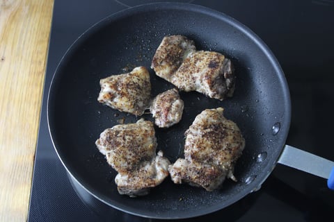 Seared Chicken with Sumac, Lemon & Olives - Step #2 Cook the chicken