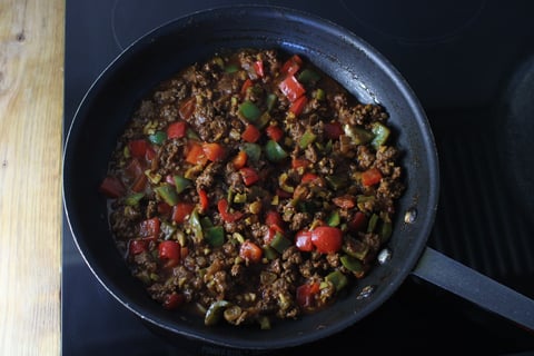 Ground Beef Picadillo Santiaguero - Step #3 Finish the picadillo