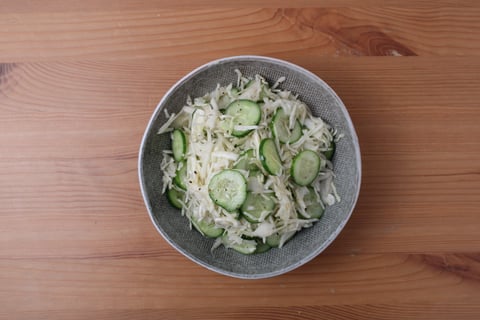 Crumbled Falafel Bowls - Step #4 Make the slaw