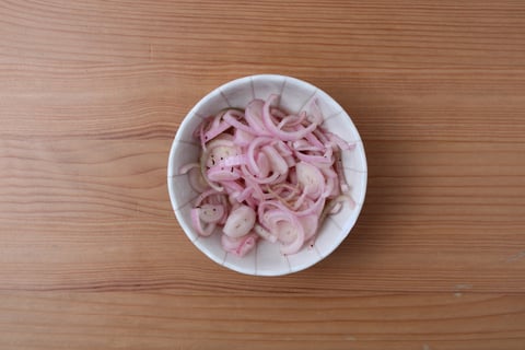 Crumbled Falafel Bowls - Step #2 Make the pickled shallot