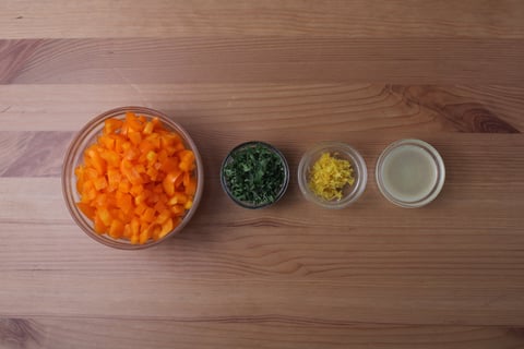 Greek-Style Feta, Lemon & Oregano Orzo - Step #3 Mise en place