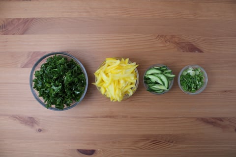 Crispy BBQ Chickpea Vegan Bowls - Step #3 Mise en place