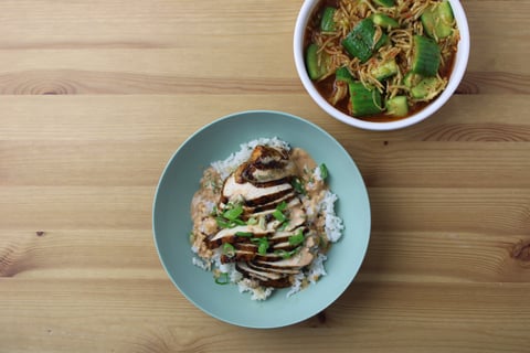 Korean-Style Chicken & Spicy Gochujang Cream - Step #6 Dresser les plats