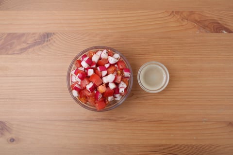 Fattoush Salad with Falafel & Feta - Step #3 Mise en place