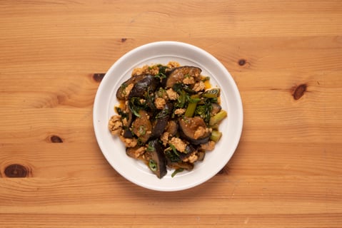 Spicy Miso Ground Turkey & Eggplant Stir-Fry - Step #5 Assemble & serve