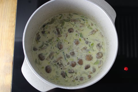 Creamy Mushroom, Leek & Sweet Potato Chowder - Step #4 Faire la chaudrée