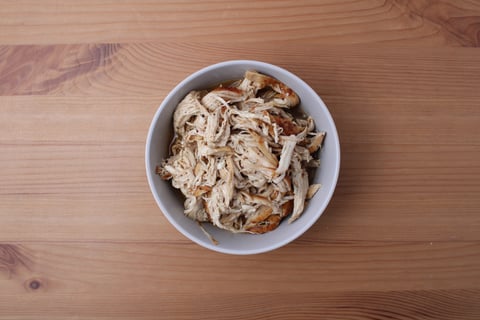 One-Pan Chicken ‘Enchilada’ Skillet - Step #1 Cook & shred the chicken