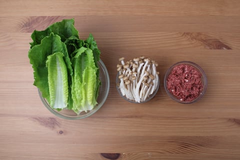 Hoisin-Glazed Impossible™ Beef Lettuce Cups - Step #2 Mise en place