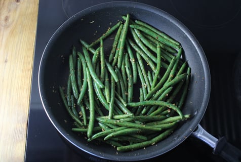 Mexican-Spiced Chicken Thighs - Step #4 Sauté the string beans