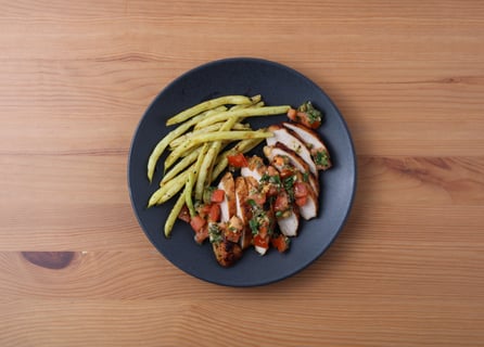 Spiced Chicken Breasts with Tomato-Caper Salsa - Step #5 Plate your dish