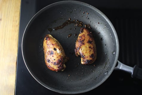 Spiced Chicken Breasts with Tomato-Caper Salsa - Step #2 Cook the chicken