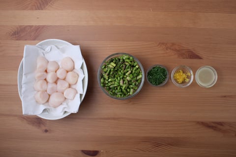 Pan-Seared Scallops - Step #2 Mise en place