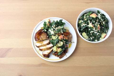 Spiced Pork Chops with Lacinato Kale - Step #6 Plate your dish