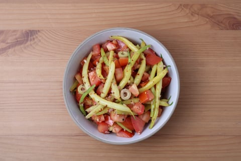 Spiced Chicken over Warm Mediterranean-Style Salad - Step #5 Make the salad