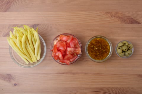 Spiced Chicken over Warm Mediterranean-Style Salad - Step #3 Mise en place