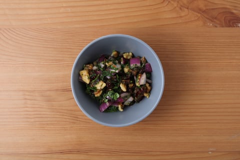 Middle Eastern Chicken with Date Relish - Step #5 Make the walnut-date relish