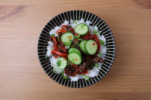 Beef Bulgogi Bowls - Step #5 Finish the beef bulgogi & serve
