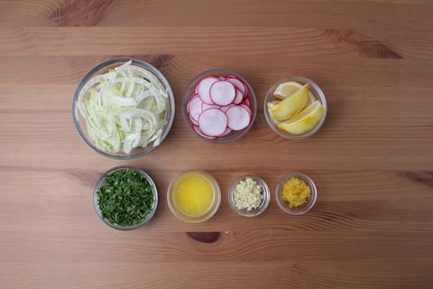 L’Artisan: Tiger Shrimp & Herbed Honey Butter - Step #2 Mise en place