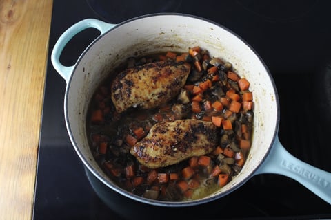 Saucy Chicken Breast Chasseur - Step #5 Finish the chicken