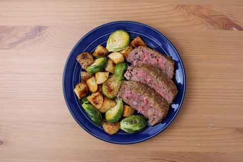 Sheet Pan Honey-Mustard Beef Meatloaf - Step #5 Plate your dish