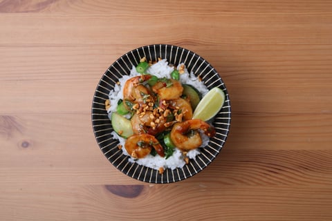 Thai-Style Basil Shrimp - Step #6 Plate your dish